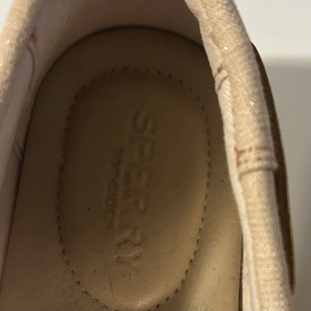 Sperry starfish eye leather canvas boat loafers shoes blush slip on classic 8 - Picture 6 of 9